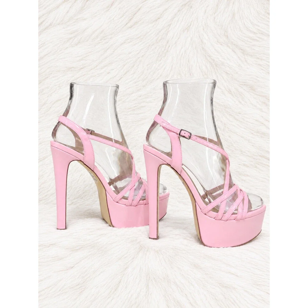 NIB Rihbah Baby Pink Platform 6